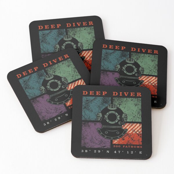Item preview, Deep Diver – 300 Fathoms Vintage Emblem designed and sold by Dogandesighn.