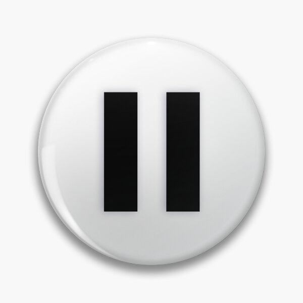 Item preview, PAUSE Symbol — Black Minimal Bold Type Statement designed and sold by WORDPAUSE.