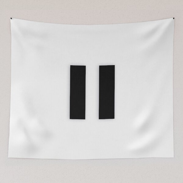 Item preview, PAUSE Symbol — Black Minimal Bold Type Statement designed and sold by WORDPAUSE.