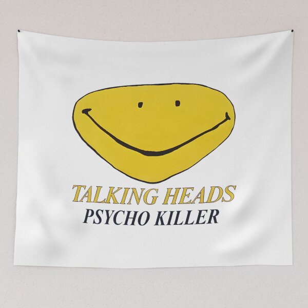 Item preview, Talking Heads Psycho Killer – Yellow Smiley Face designed and sold by DingDongV.