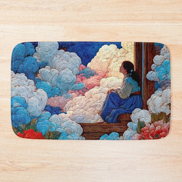 Item preview, Girl in Hanbok Among Dreaming Clouds designed and sold by IRRI_3212.