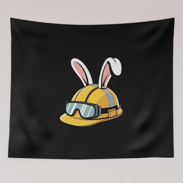 Item preview, Bunny Ears on Safety Helmet designed and sold by jkrphoto.