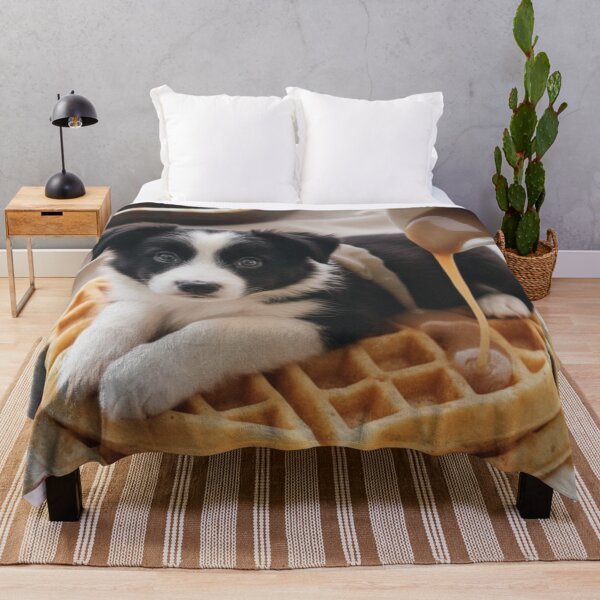 Item preview, Border Collie Puppy on Belgian Waffles Aesthetic Art designed and sold by toppopin.