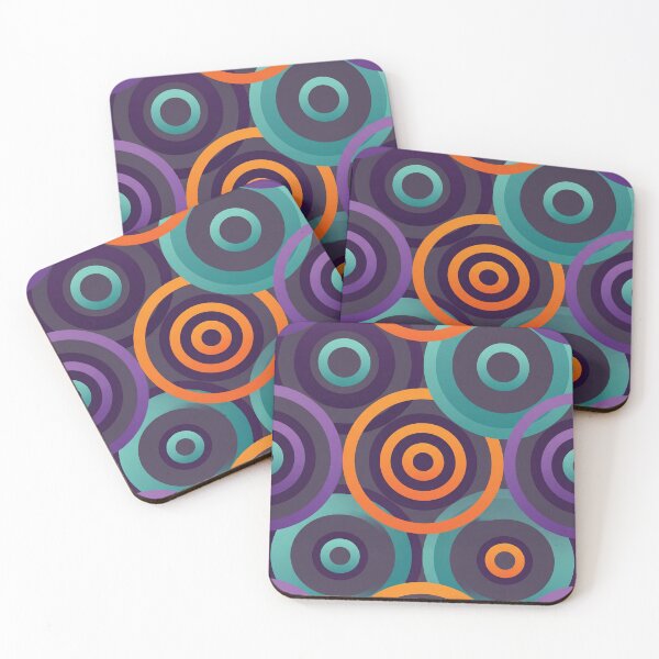 Item preview, Minimalist Purple and Teal Overlapping Circles Pattern designed and sold by DGtaLrtcom.