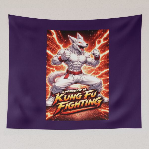 Item preview, Bad Wolf Kung Fu Fighting Theme (red) designed and sold by NubesDesignCH.