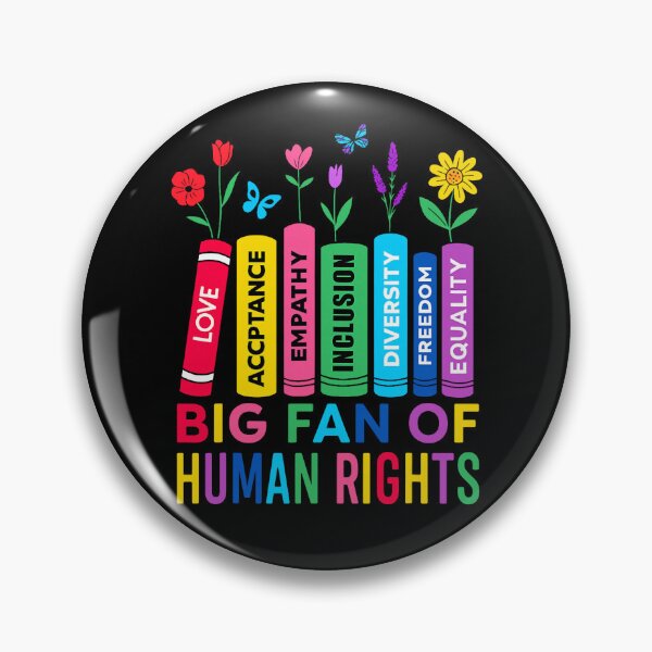 Item preview, Big Fan of Human Rights Quote Retro Flowers Equality Justice designed and sold by horacehughes.