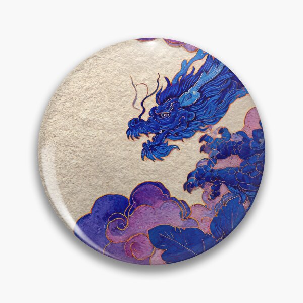 Artikelvorschau, Blauer Drache zwischen Pfingstrosen und Wolken entworfen und verkauft von IRRI_3212.