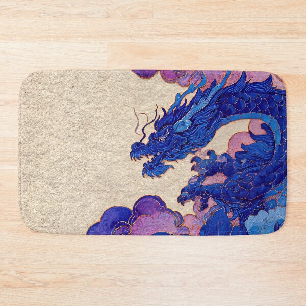 Artikelvorschau, Blauer Drache zwischen Pfingstrosen und Wolken entworfen und verkauft von IRRI_3212.