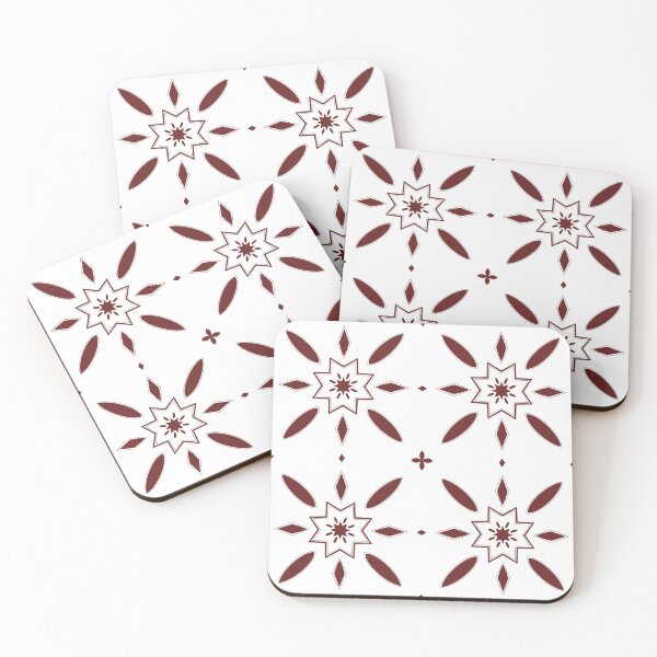 Item preview, Elegant Maroon Mandala Geometric Pattern - Minimalist Star Tile Ornament designed and sold by LYAN-STORE.