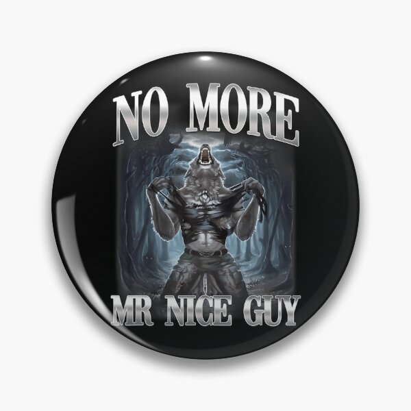 Item preview, No More Mr Nice Guy Alpha Wolf Ironic Meme Brainrot T-Shirt designed and sold by SAPAIDART.