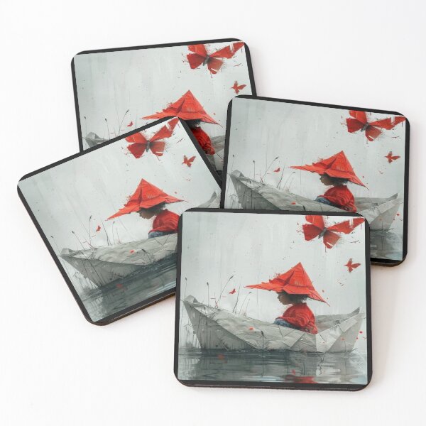 Item preview,   Drawing of Child in Crimson Paper Voyage  designed and sold by NivyasArtistry.