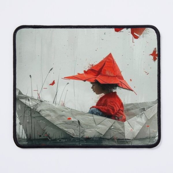 Item preview, Drawing of Child in Crimson Paper Voyage designed and sold by NivyasArtistry.