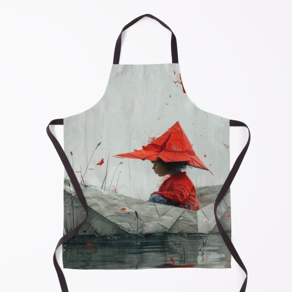 Item preview, Drawing of Child in Crimson Paper Voyage designed and sold by NivyasArtistry.