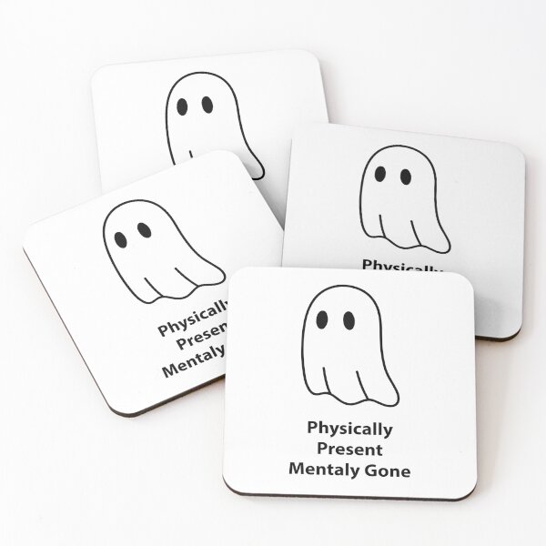 Item preview, Physically Present Mentally Gone Funny Ghost Shirt, Introvert Humor Tee, Socially Tired Quote T-Shirt, Cute Minimal Ghost Design designed and sold by Design-Pro-21.