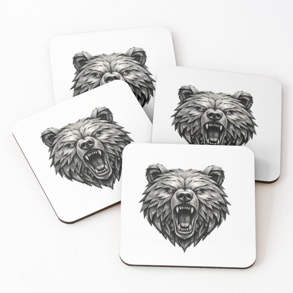 Item preview, Metal Bear Outline – Industrial Forest Animal designed and sold by GeaSupplyStudio.