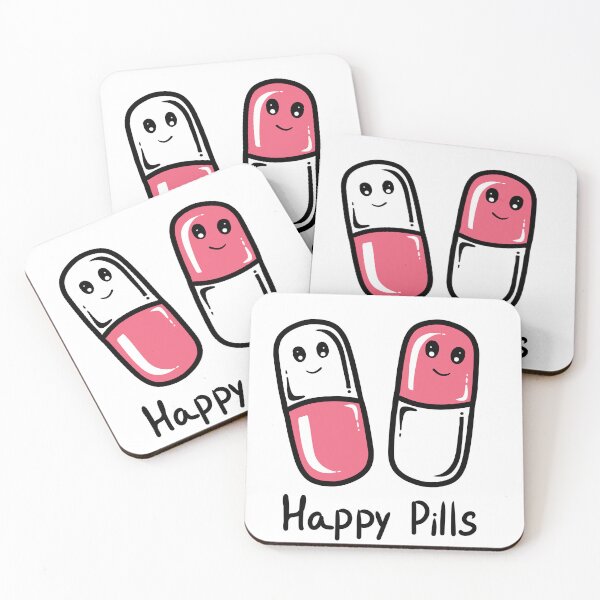 Item preview, Happy Pills Kawaii Characters - Cute Medical Positivity Illustration designed and sold by LYAN-STORE.