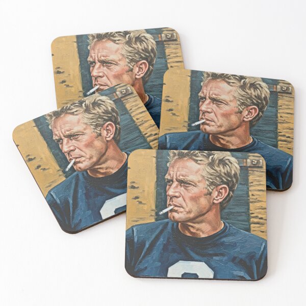 Item preview, The King of Cool: Steve McQueen Racing Spirit Impasto Portrait designed and sold by Art's Diner.