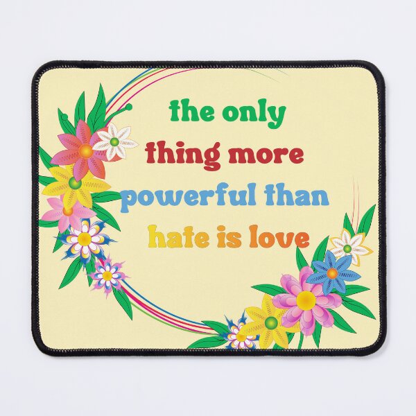 Item preview, Floral Love Over Hate Shirt – Colorful Spring Wreath Quote Tee “The Only Thing More Powerful Than Hate Is Love” designed and sold by PixelWaveBD.