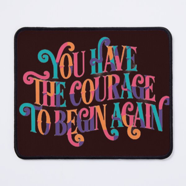 Item preview, Courage To Begin Again Bright Multicolored Typography designed and sold by PACS0011.