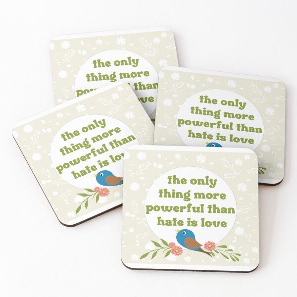 Item preview, Love Over Hate Shirt – The Only Thing More Powerful Than Hate Is Love Inspirational Quote T Shirt designed and sold by PixelWaveBD.