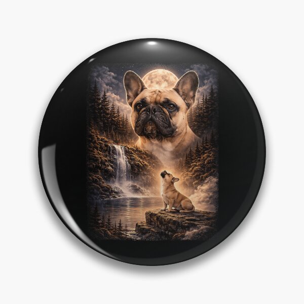 Item preview, French Bulldog Howling at Moon Vintage Funny Mystic designed and sold by michealhunttt.