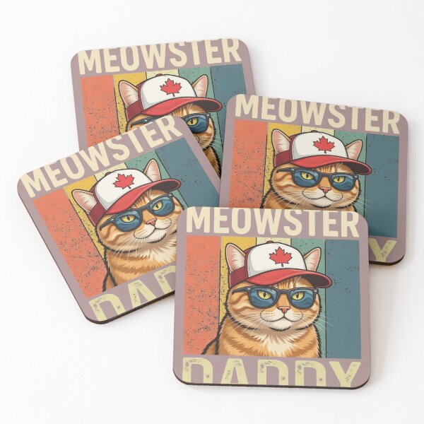 Item preview, Funny Canada Meowster Daddy Retro Cat Dad designed and sold by WelLarsDigitals.