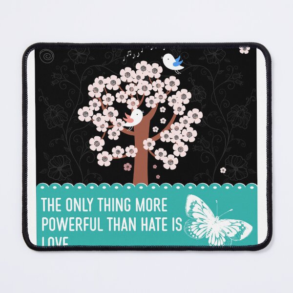 Item preview, Floral Love Over Hate Shirt – Cherry Blossom Tree Quote Tee – The Only Thing More Powerful Than Hate Is Love designed and sold by PixelWaveBD.