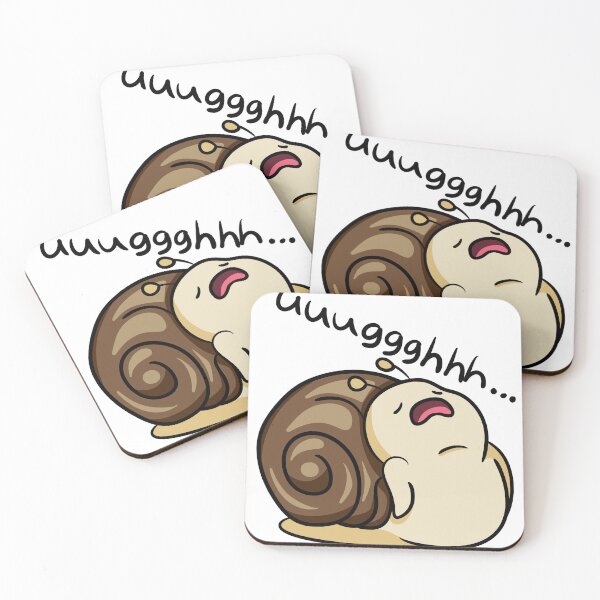 Item preview, Funny Tired Snail - Relatable Monday Mood Kawaii Illustration designed and sold by LYAN-STORE.