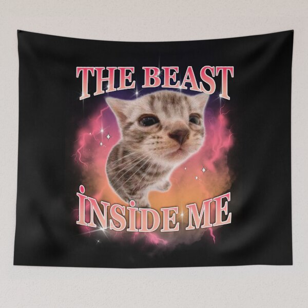 Item preview, The Beast Inside Me Silly Cat Bootleg Vintage Design designed and sold by cherrywstore.