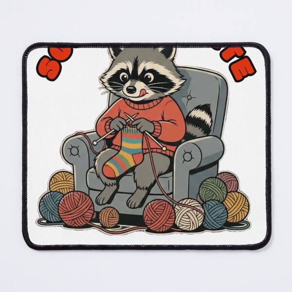 Item preview, Funny Knitting Raccoon Shirt – Sorry I’m Late I Was Knitting – Cute Yarn Lover Gift for Knitters designed and sold by Tysia Desings.
