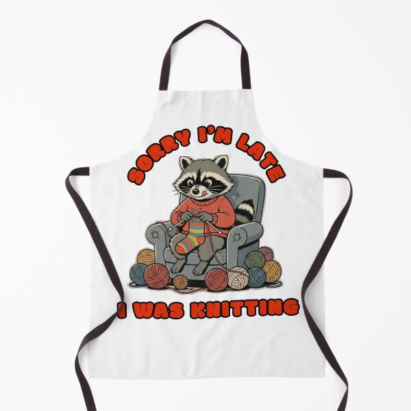 Item preview, Funny Knitting Raccoon Shirt – Sorry I’m Late I Was Knitting – Cute Yarn Lover Gift for Knitters designed and sold by Tysia Desings.