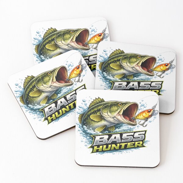 Item preview, Bass Hunter – Largemouth Black Bass Fishing Graphic designed and sold by Dog Vibes.