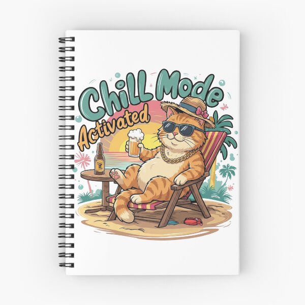 Item preview, Funny Chill Mode Activated Beach Cat designed and sold by WelLarsDigitals.
