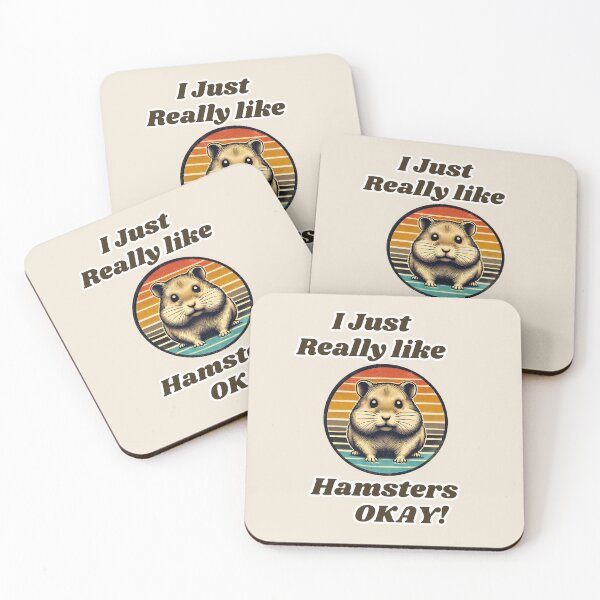 Item preview, Hamster Retro lover - I Just Really Like Hamsters OKAY funny Hamster designed and sold by TheScruffyGoose.