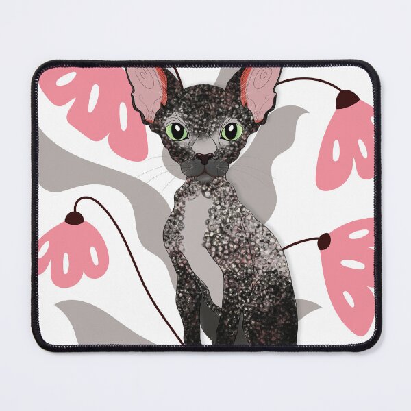 Item preview, Devon Rex with Botanical Background designed and sold by Swanke Studio.