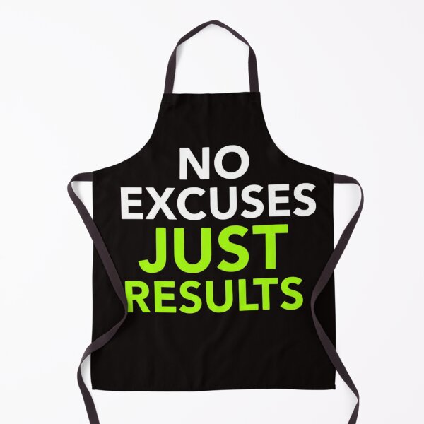 Item preview, No Excuses Just Results – Gym Motivation Quote Design designed and sold by guchieworldcollection.