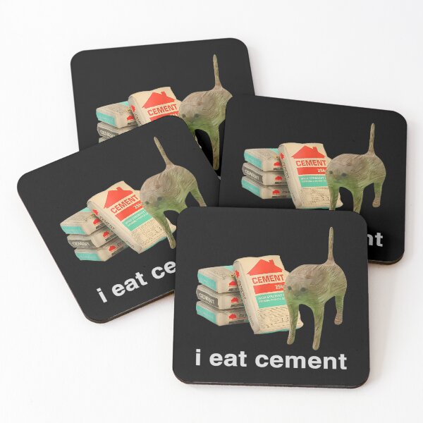 Item preview, I Eat Cement Cursed Cat Funny Oddly Specific Dank Meme T-Shirt designed and sold by SAPAIDART.
