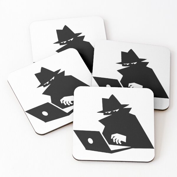Item preview, Minimal Hacker Silhouette – Black Ink Spy  designed and sold by InkStation24.