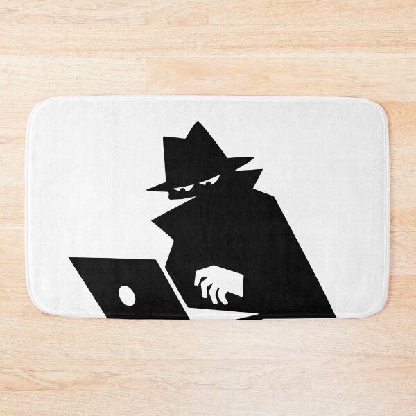 Item preview, Minimal Hacker Silhouette – Black Ink Spy  designed and sold by InkStation24.