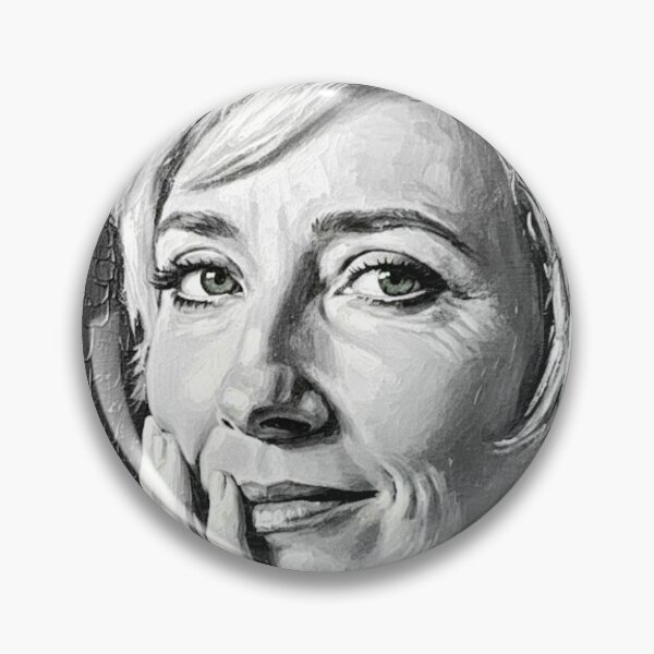 Item preview, The Insightful Muse: Emma Thompson Elegant Monochrome Impasto Portrait designed and sold by Art's Diner.