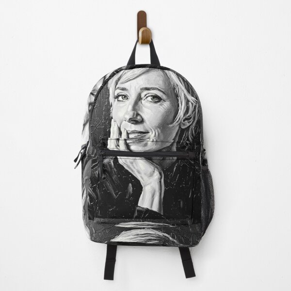 Item preview, The Insightful Muse: Emma Thompson Elegant Monochrome Impasto Portrait designed and sold by Art's Diner.