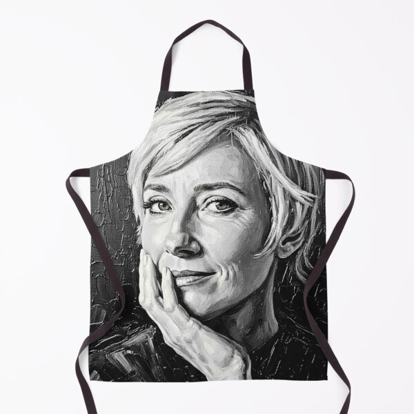 Item preview, The Insightful Muse: Emma Thompson Elegant Monochrome Impasto Portrait designed and sold by Art's Diner.