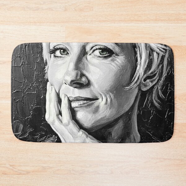 Item preview, The Insightful Muse: Emma Thompson Elegant Monochrome Impasto Portrait designed and sold by Art's Diner.