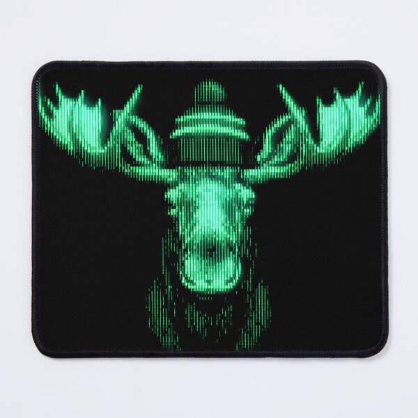 Item preview, Cybernetic Moose Glitch Neon Forest Guardian designed and sold by graphixpolash.