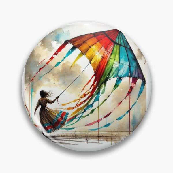 Item preview, Girl Guides Multicolor  Flying kite Artwork  designed and sold by NivyasArtistry.