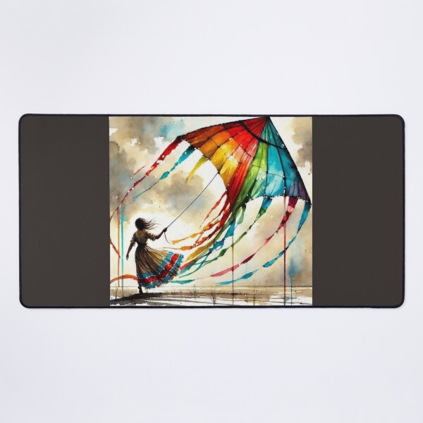 Item preview, Girl Guides Multicolor  Flying kite Artwork  designed and sold by NivyasArtistry.