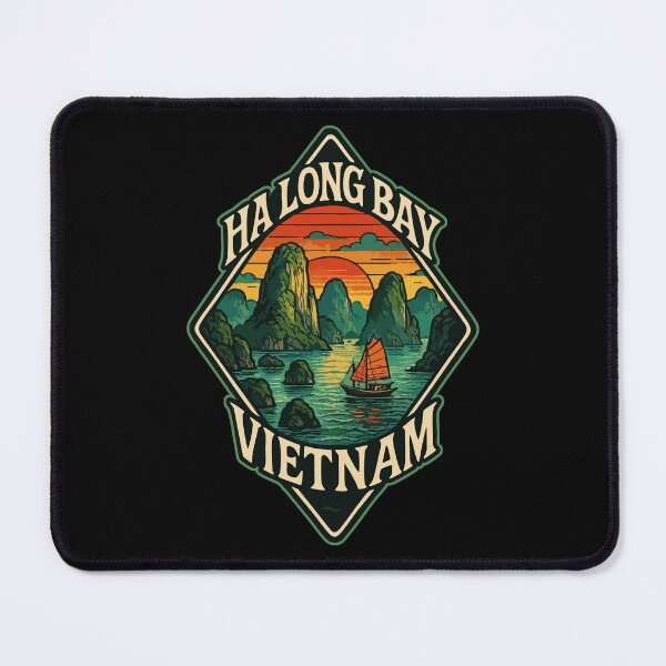 Item preview, Ha Long Bay Vietnam Retro designed and sold by TomFrontierArt.