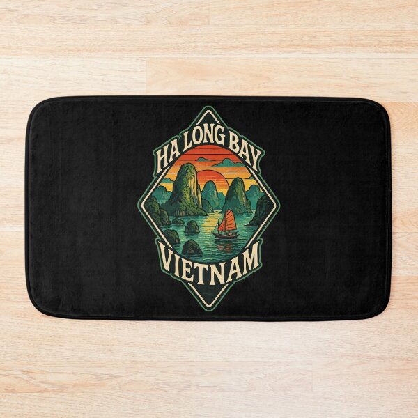 Item preview, Ha Long Bay Vietnam Retro designed and sold by TomFrontierArt.