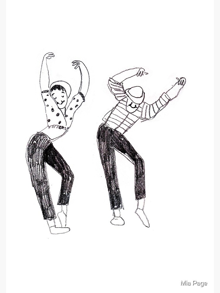 Bob Fosse and Gwen Verdon in Damn Yankees dancing illustration T