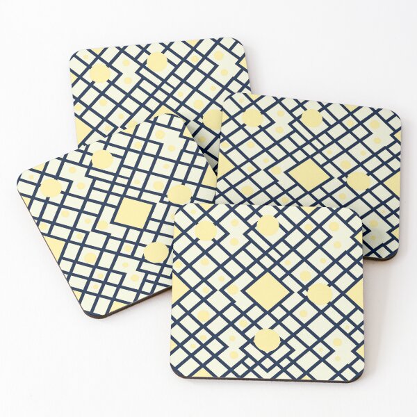 Item preview, Elegant Navy & Yellow Repeat Pattern Transparent Background designed and sold by annenambiro.